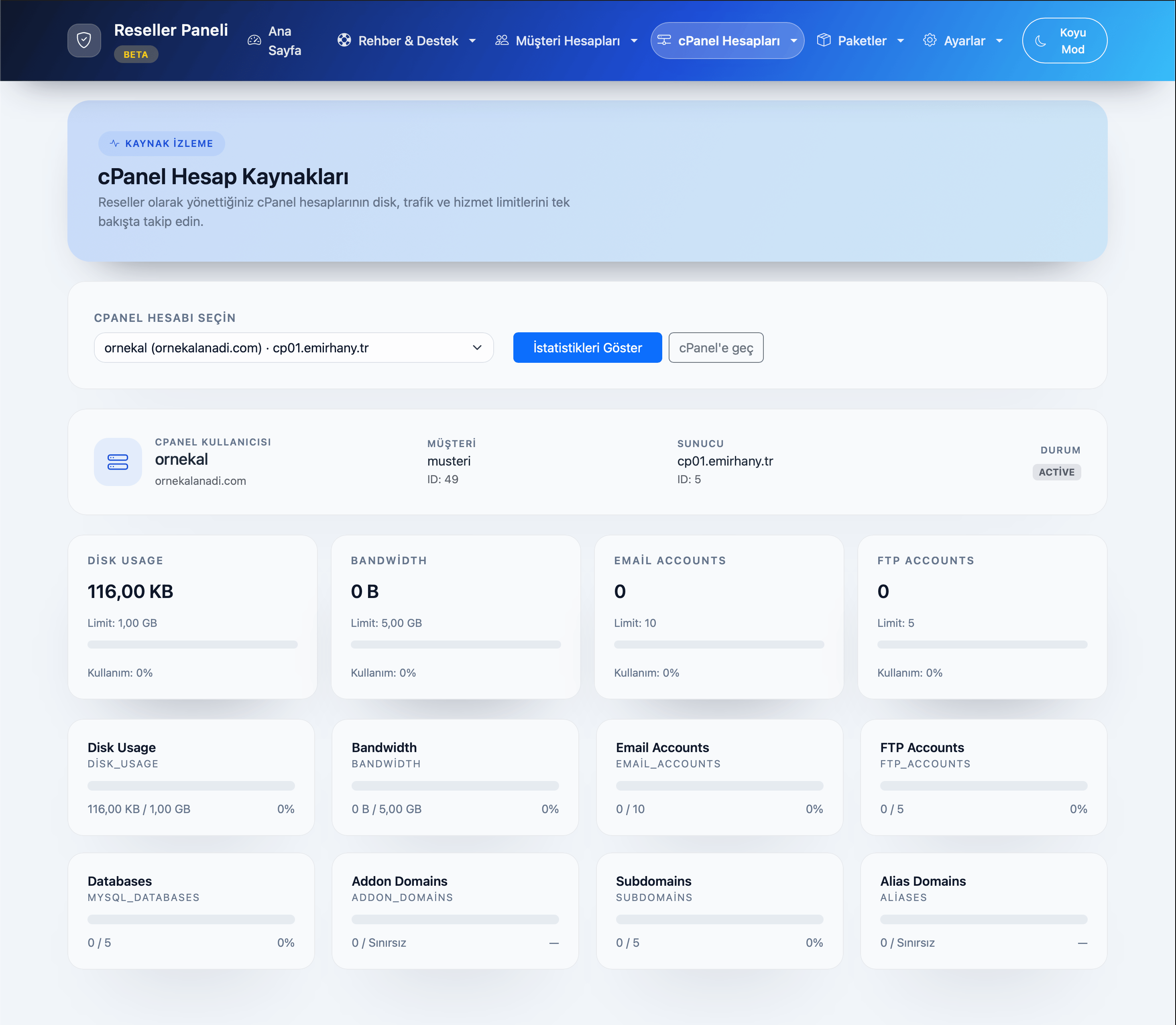 Kaynak kullanım raporu
